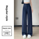 Soft Denim Wide Leg Pants Women Spring Summer Thin High Waist Slim Straight Loose Casual Trousers Long Pants